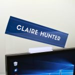 A name plate holder for computer monitors