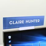 A name plate holder for computer monitors
