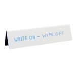 a dry wipe name plate for desks