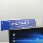 A name plate holder for computer monitors