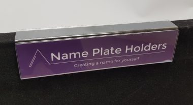 Partition name plate holder