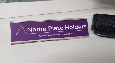 Anodised name plate holder